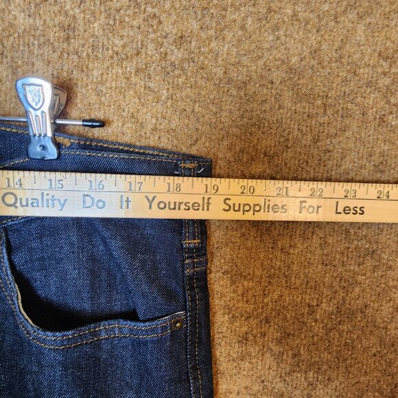 Lee Slim Fit Jeans Tapered Leg Men 38x30 Blue Denim Dark Wash Stretch 5-Pocket - Picture 6 of 12